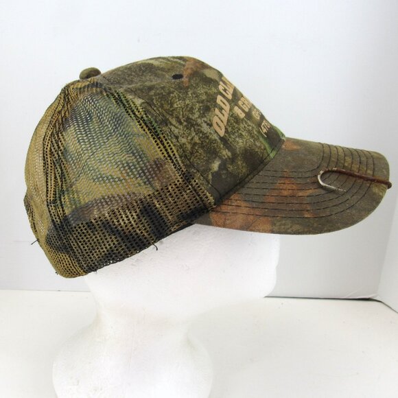 Old Clinton Gas & Groceries Logo Gray Ga Mesh Back Camo Adj Snapback Cap Hat - Picture 4 of 8